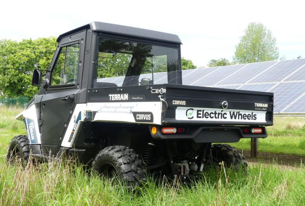 Rear of Corvus EX4 Solar Farm Utility Vehicle